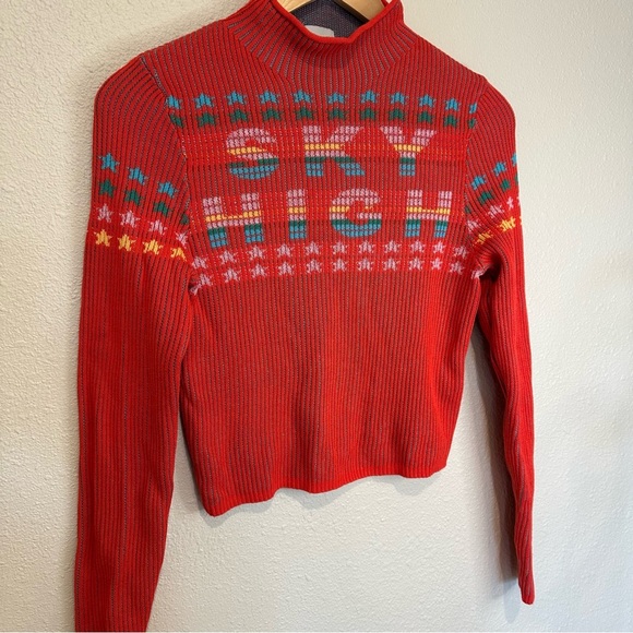 Urban Outfitters BDG Shauna Red Graphic Knit Sweater - Picture 9 of 9